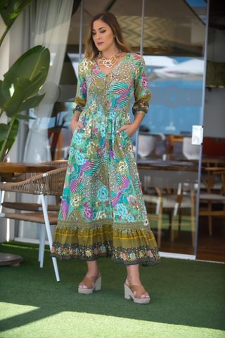 Robe longue - Vert