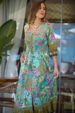 Robe longue - Vert