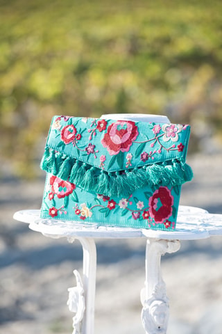 Sac à main - Vert et multicolore