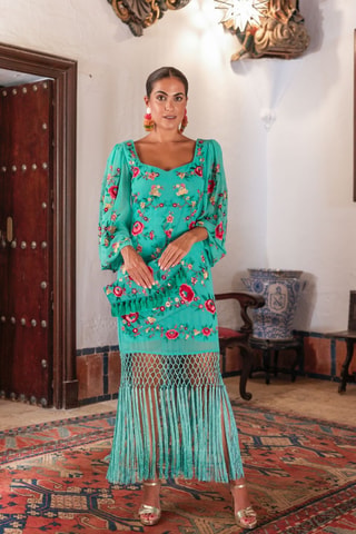 Sac à main - Vert et multicolore