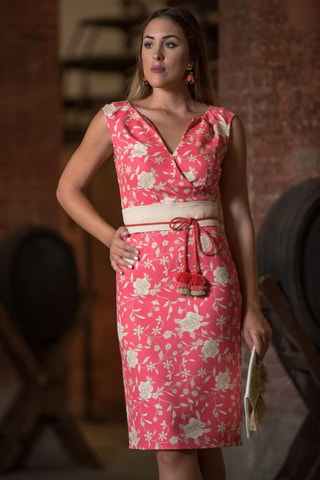 Robe - Rose et blanc