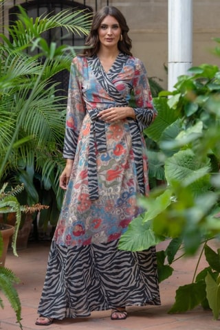 Robe portefeuille - Multicolore