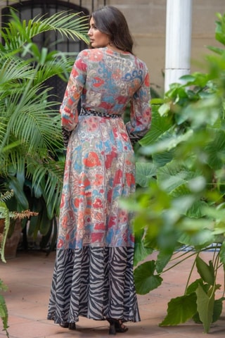 Robe portefeuille - Multicolore