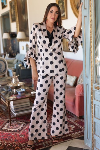 Pantalon flare - Noir et blanc