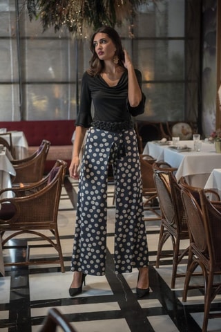Pantalon - Beige et bleu