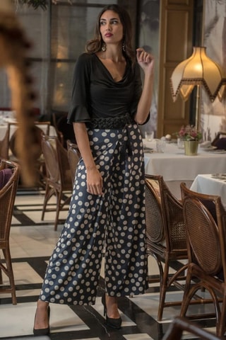 Pantalon - Beige et bleu