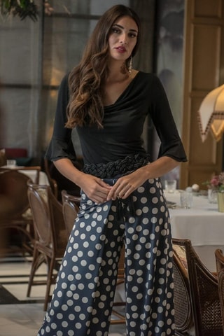 Pantalon - Beige et bleu