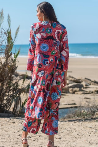 Kimono en soie - Rouge