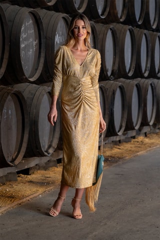 Robe longue - Doré