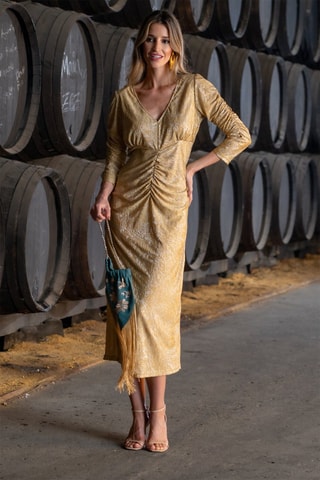 Robe longue - Doré