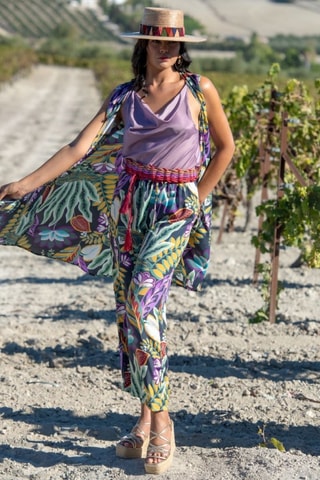 Gilet sans manches en soie - Violet