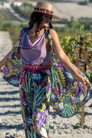 Gilet sans manches en soie - Violet