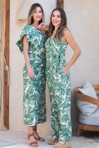 Pantalon - Blanc et vert