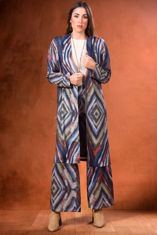Gilet long - Bleu