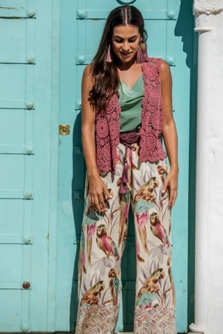 Pantalon palazzo - Blanc