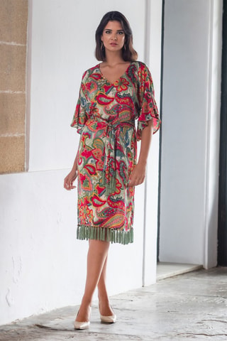 Robe midi - Fuchsia