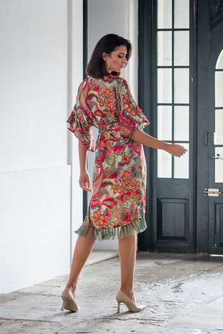 Robe midi - Fuchsia