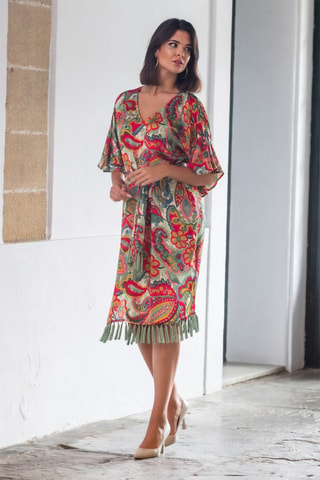 Robe midi - Fuchsia