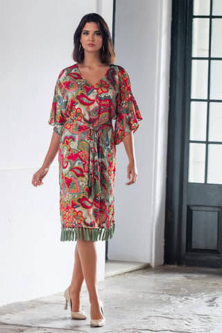 Robe midi - Fuchsia