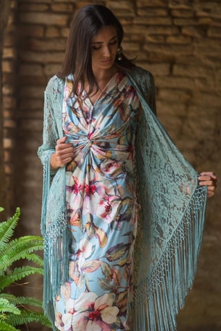 Robe fourreau - Bleu