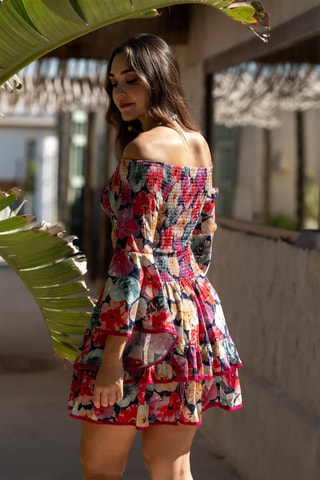 Robe en soie - Multicolore