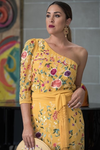 Blouse asymétrique - Moutarde
