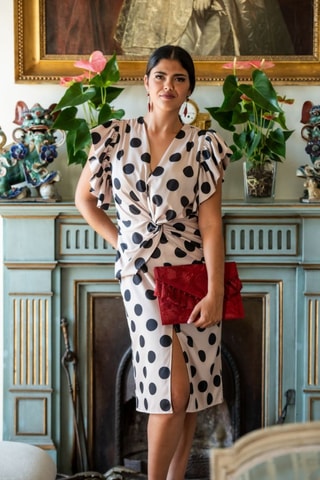 Robe - Noir et beige