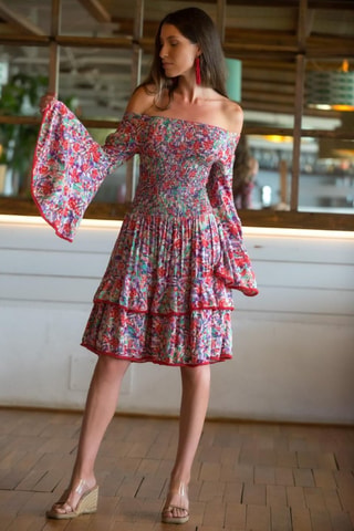 Robe courte - Rouge