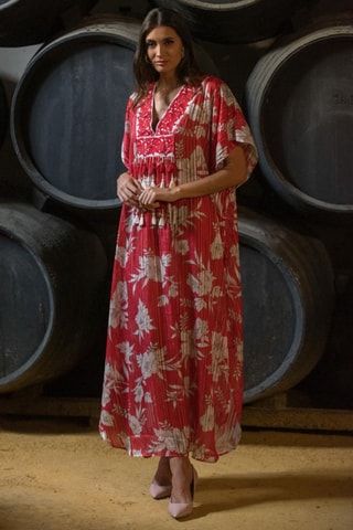 Robe tunique - Rouge et blanc