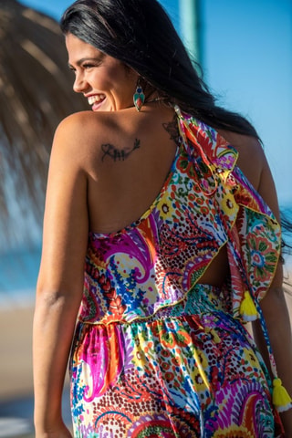 Robe en soie - Multicolore