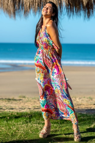 Robe en soie - Multicolore