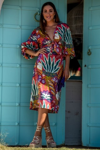 Robe - Rouge et vert