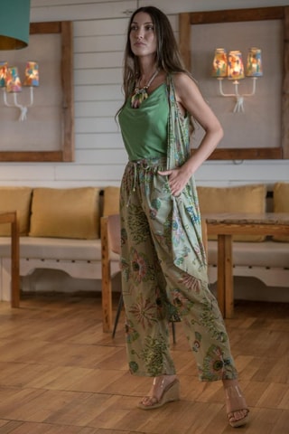 Gilet sans manches en soie - Vert