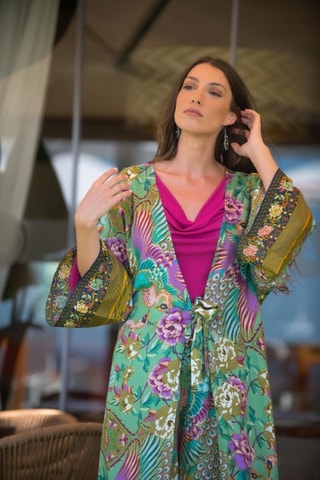 Kimono - Vert et rose