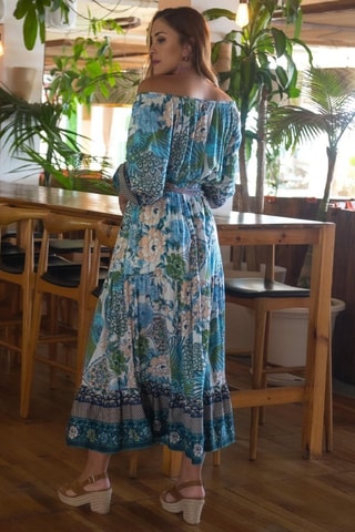 Robe longue - Bleu