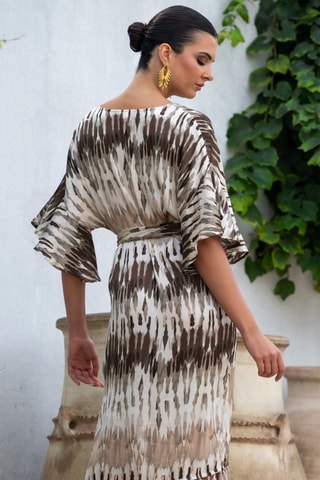 Robe midi - Beige
