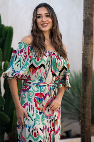 Robe longue - Écru