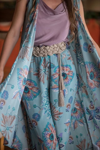 Gilet sans manches en soie - Bleu et violet