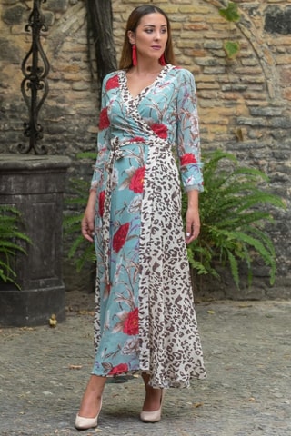 Robe longue - Bleu