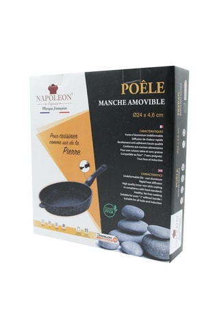 Poêle L'amovible revêtement Greblon® C3 manche amovible - 24 cm