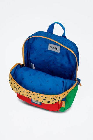 Mochila  - Azul e vermelho - Azul, vermelho e verde