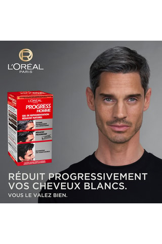 Gel de repigmentación natural Progress Homme - Cabello con canas - 2 productos