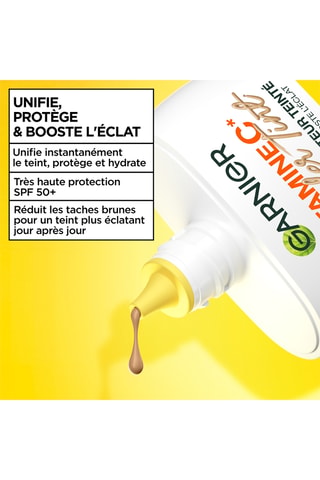 Fluido solar facial con color Wonder Tint Vitamine C SPF 50+. Tono medio - 40 ml