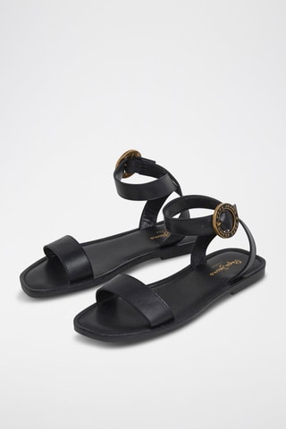 Sandales en cuir - Noir