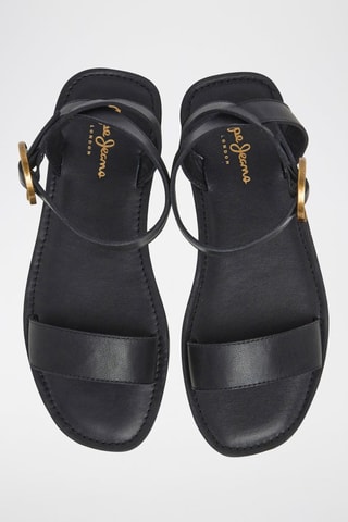 Sandales en cuir - Noir