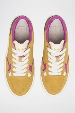 Baskets en cuir - Moutarde