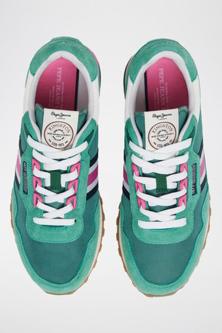 Baskets en nubuck - Vert