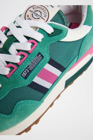 Baskets en nubuck - Vert