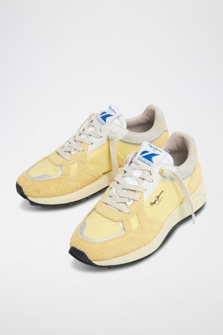 Baskets en nubuck - Jaune