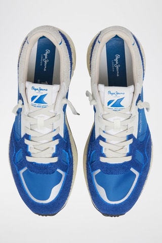 Baskets en cuir - Bleu